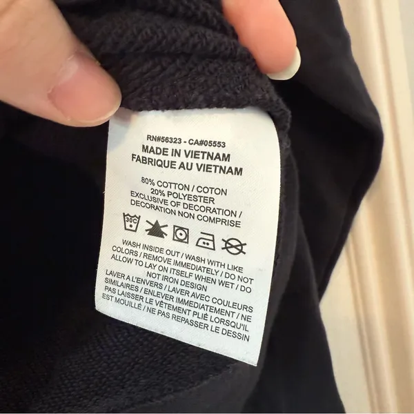 Nike Black Cropped Women’s Crewneck Embroidered Sweatshirt Size XL - Image 6