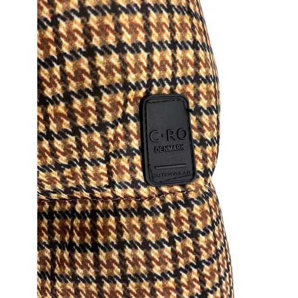 C-RO Denmark Houndstooth‎ 2-Way Stretch Puffer Coat with Faux Fur Hood Size 4 - Image 8