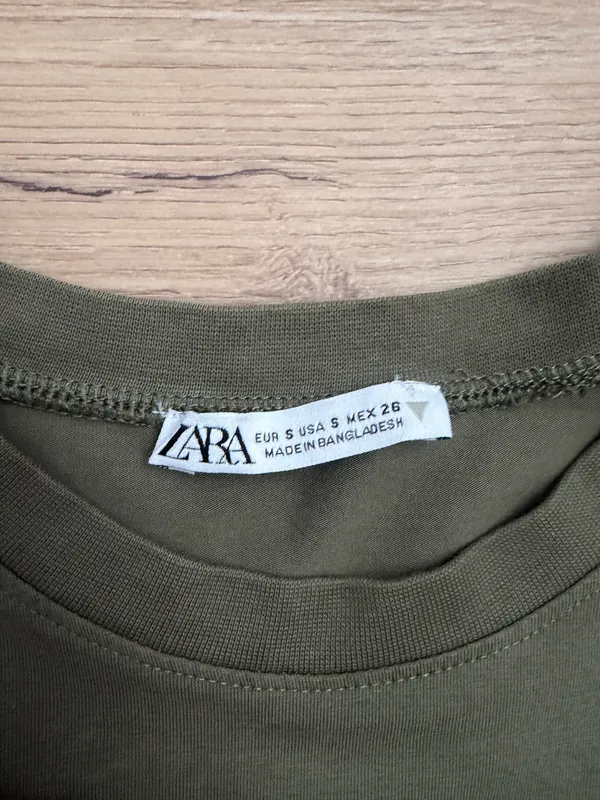 Zara army green crop top - Image 2