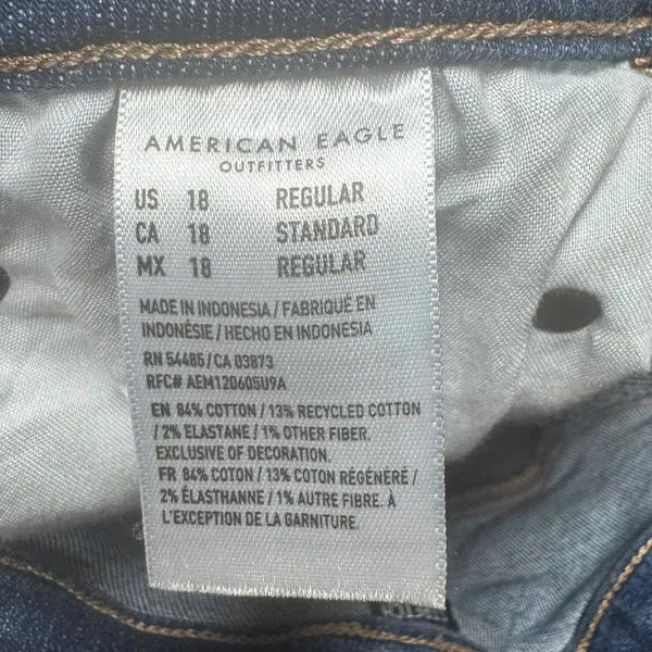 American Eagle Super Hi-Rise Flare Medium Wash 18 - Image 3