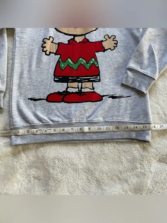 Peanuts Christmas Charlie Brown Gray Sweater size XS - Image 8