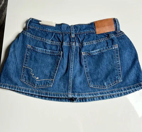 Free People Denim Mini Skort - Image 3