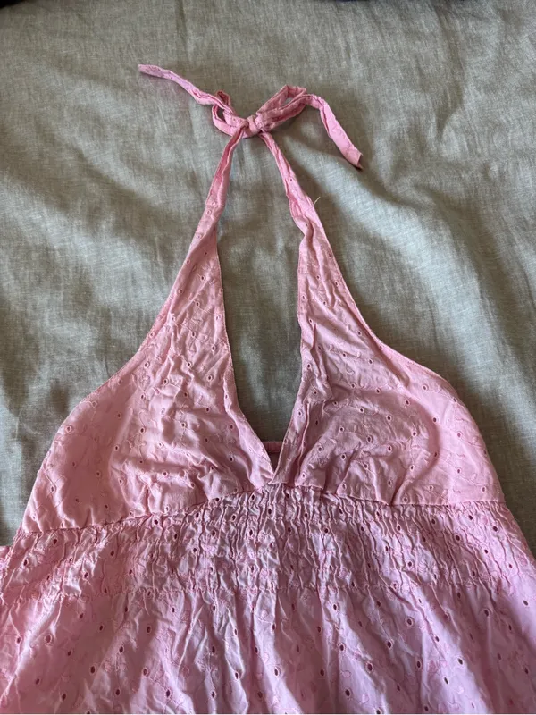 Y2K So Wear It Declare It Baby Pink Halter Top - Image 2