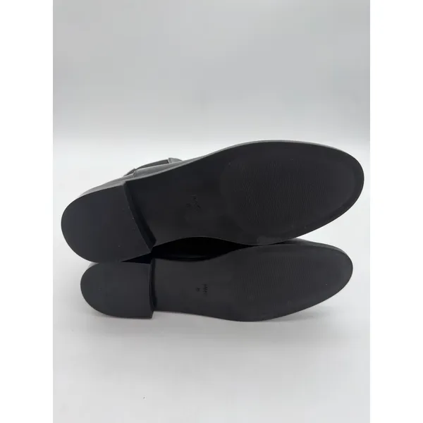 Mango Elegant Black Polished Bovine Leather Everyday Ankle Chelsea Boots 8.5 - Image 6