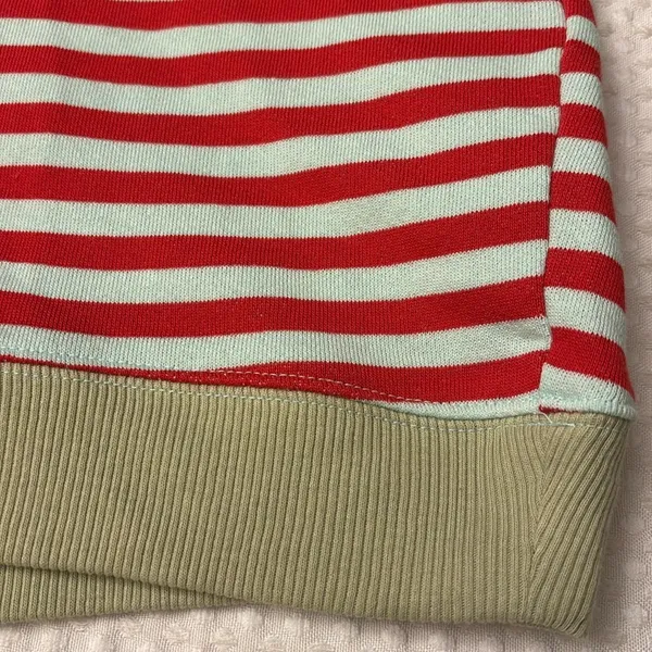 NEW! We The Classic Striped Oversized Crewneck Sweatshirt LARGE Red - Image 13