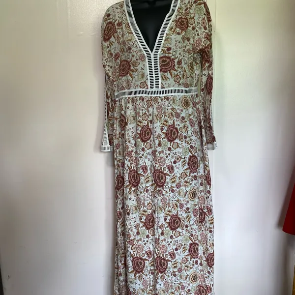 LUCCA- vintage Floral embroided lace Maxi Dress - Image 2