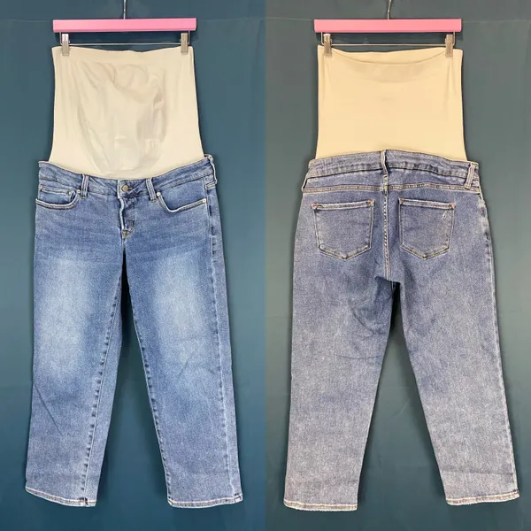 Maternity Belly Support Straight Crop Jeans - Image 4