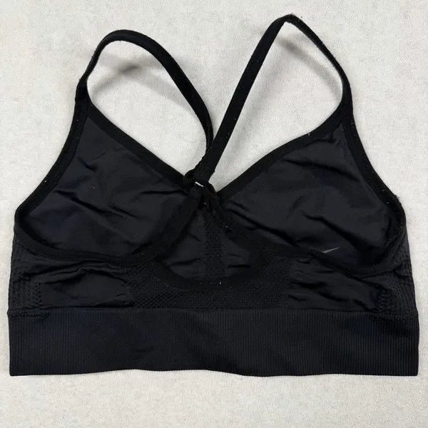 Nike Indy Seamless Sports Bra Women’s Medium Black Dri-FIT Strappy Light Support - Image 2