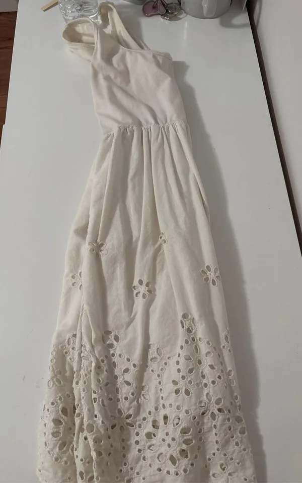 White Eyelet Charlotte Russe Mini Dress - Image 2