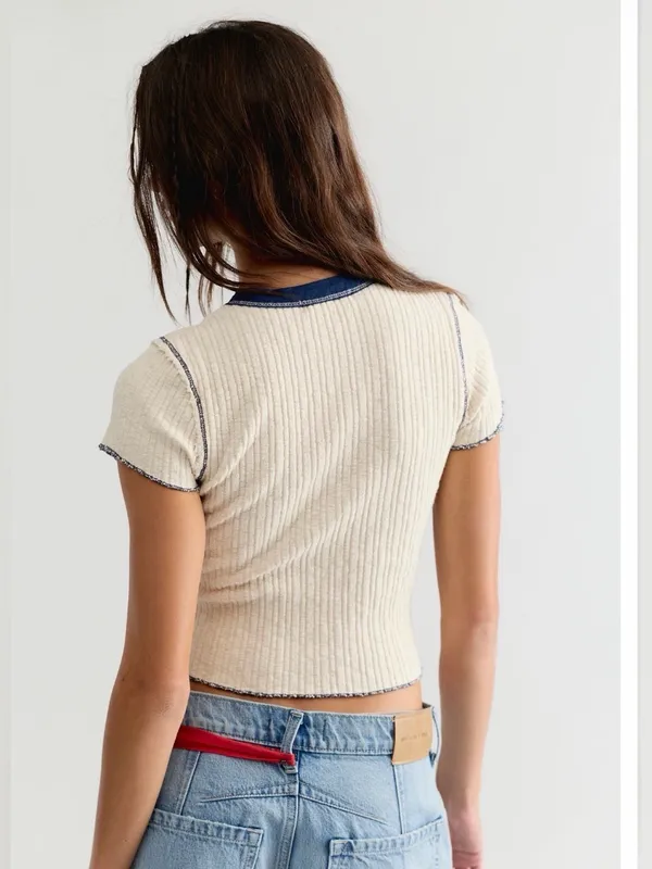 Free people x ragabond Farrah flag tee NWT XS $78 - Image 2