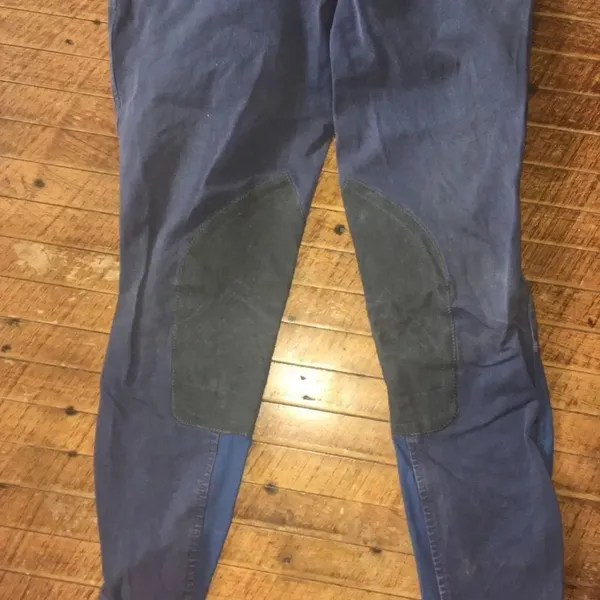 Ariat suede patch navy cropped size 28R Heritage pants - Image 2