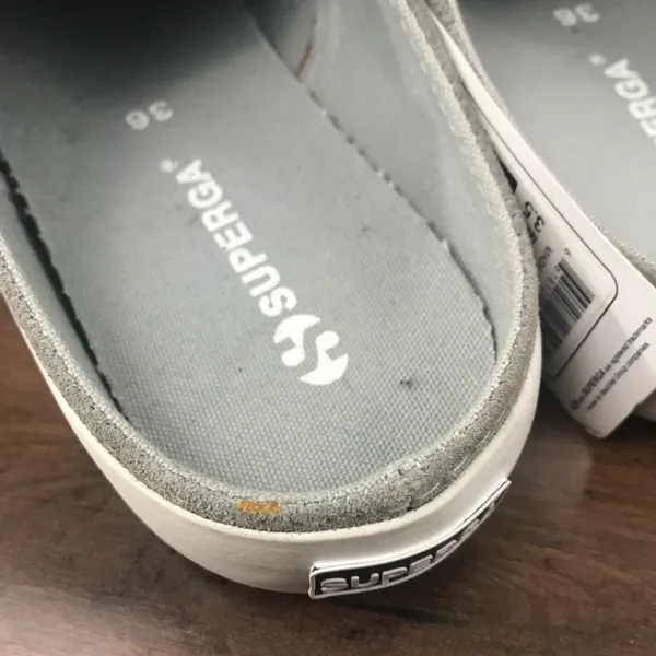 Superga Grey Suede Mule Sneakers Slip On Casual Shoes Sz 6 - Image 7