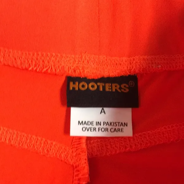 Bin 28 #78 New HOOTERS Girl Uniform Shorts With Missing Stitching Size A-XS - Image 6