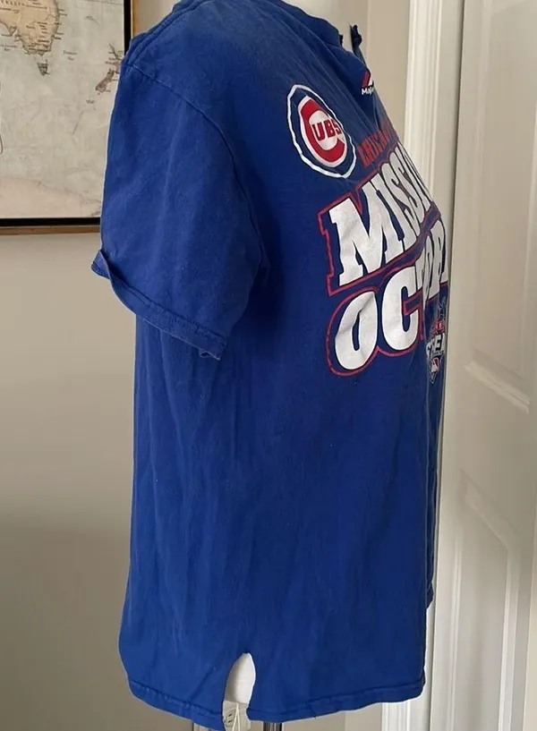 Majestic Chicago Cubs 2015 Blue Cut T Shirt - Image 3