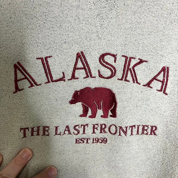 Valani Alaska‎ the last frontier sweatshirt gray cream size large cozy winter - Image 3