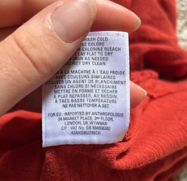 Red Anthropologie Top Long Sleeve - Image 6