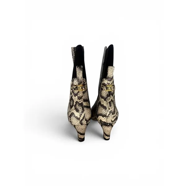 New! Sam Edelman Margo Kitten Heel Booties – Roccia Grey Snake Print – Size 6 - Image 9