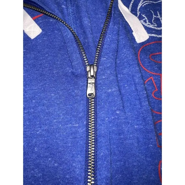 Nike Chicago Cubs Women's Blue Zip Up Hoodie Sz S Small‎ Thin Soft - Image 6