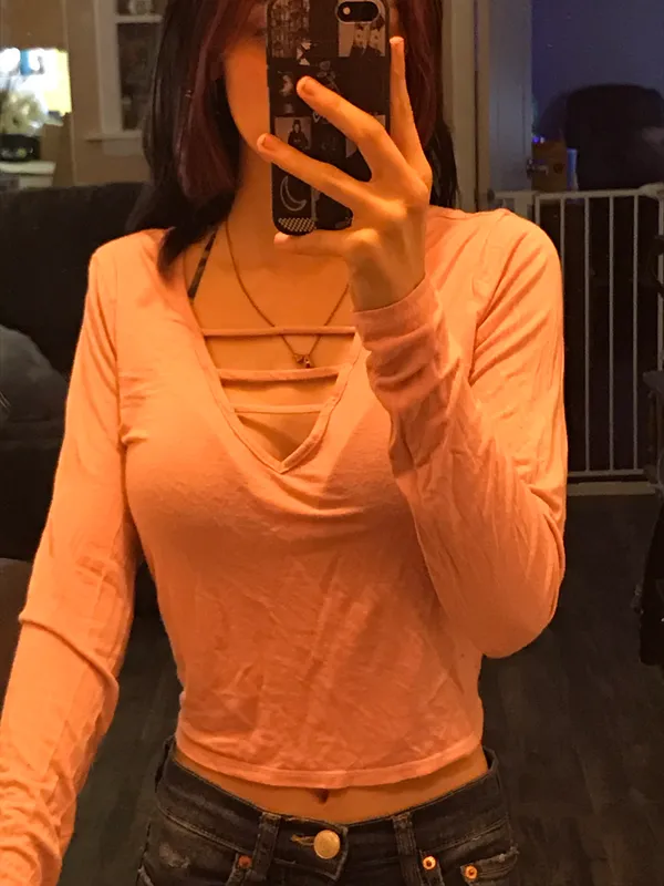 Cropped Long Sleeve Shirt - Image 2