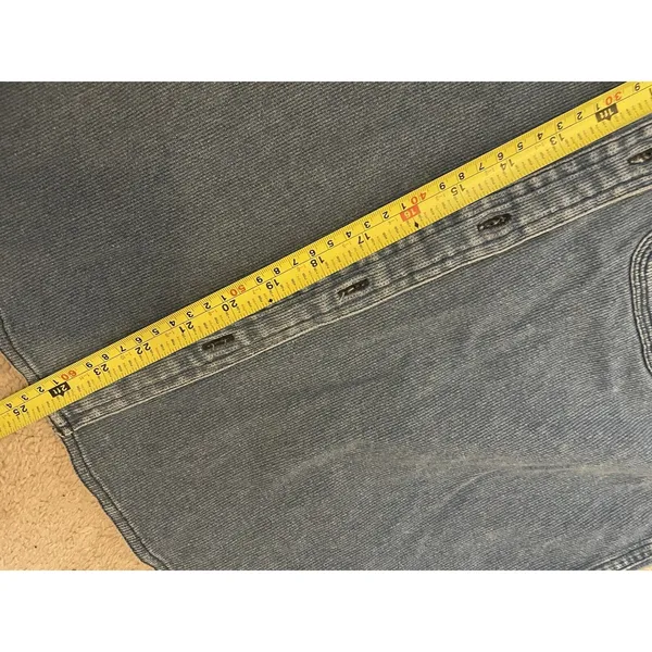 Vintage L.L. Bean Blue Denim Button Down Tank Top Sleeveless Shirt Women's XS - Image 8