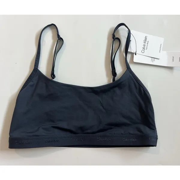 Calvin Klein Form to Body Bralette Size S navy blue Unlined Wireless Stretch NWT - Image 2