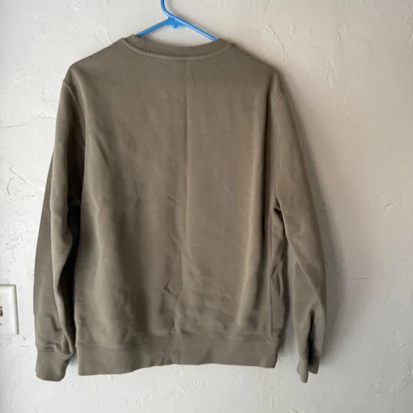 Nike Crewneck Sweatshirt Khaki Green Cotton Blend Small Casual - Image 5