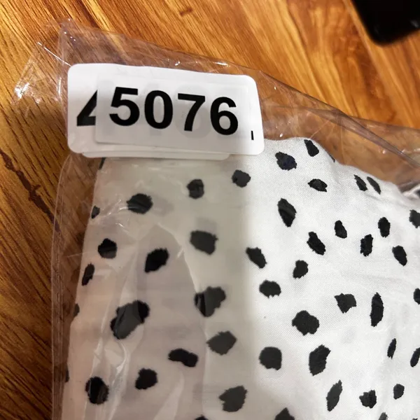 Beach Lunch Lounge Midi Tiered Babydoll Dress XS White Black Polka Dot‎ Cottage - Image 8