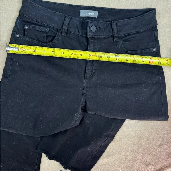 DL1961 Henderson Lara Jeans Womens 28 Black Mid Rise Cropped - Image 7