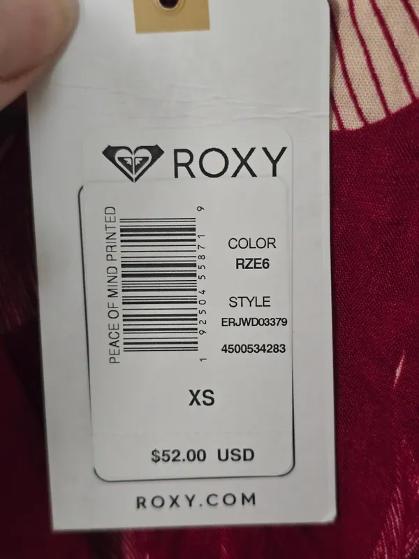 O Roxy Wine Leaf-Print Mini Dress Xs - Image 4