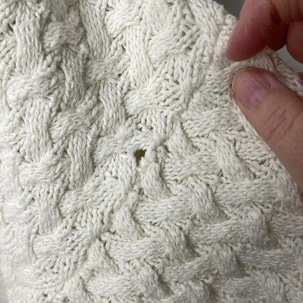 Knits Landing Ivory Vintage Chunky Turtleneck Sweater Size L - Image 4