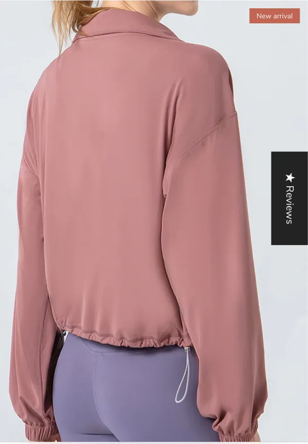 Love Classic Drawstring Zip Up Active Jacket - Image 2