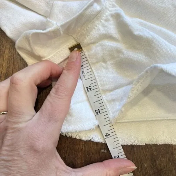J. Crew Women's White Casual Denim Jean Shorts Size 25 roll up‎ Festival hi rise - Image 9