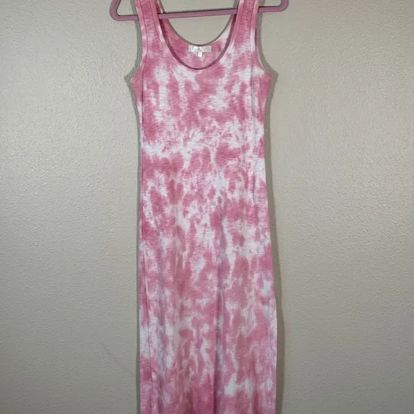 Love Shack Fancy Pink Tie Dye Midi Dress Womens S Boho Coastal Beachy Summer - Image 9
