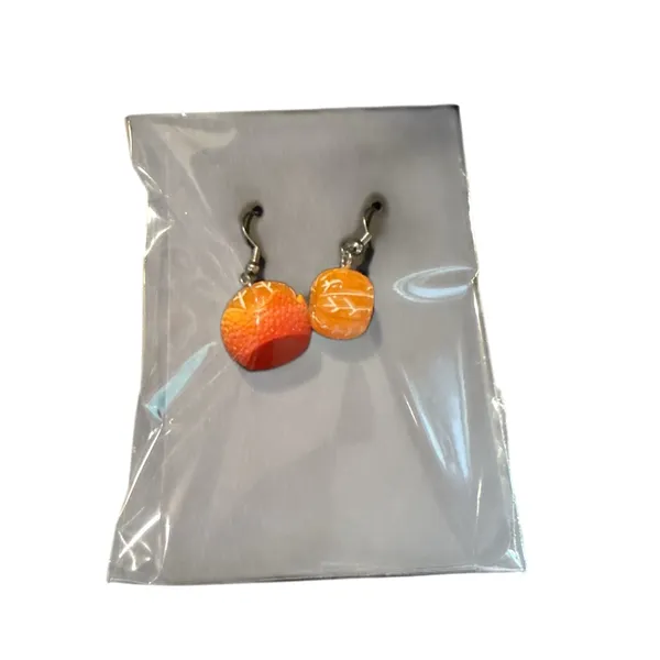 Orange‎ Fruit Slice Earrings - Image 7