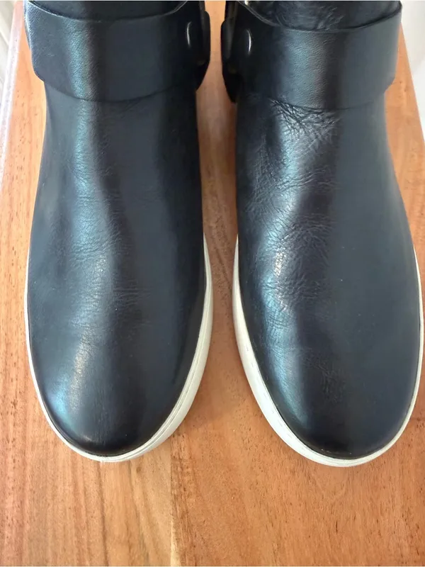 Frye Lena Harness Bootie Black Leather Platform Sneaker 8.5 NWOB - Image 6