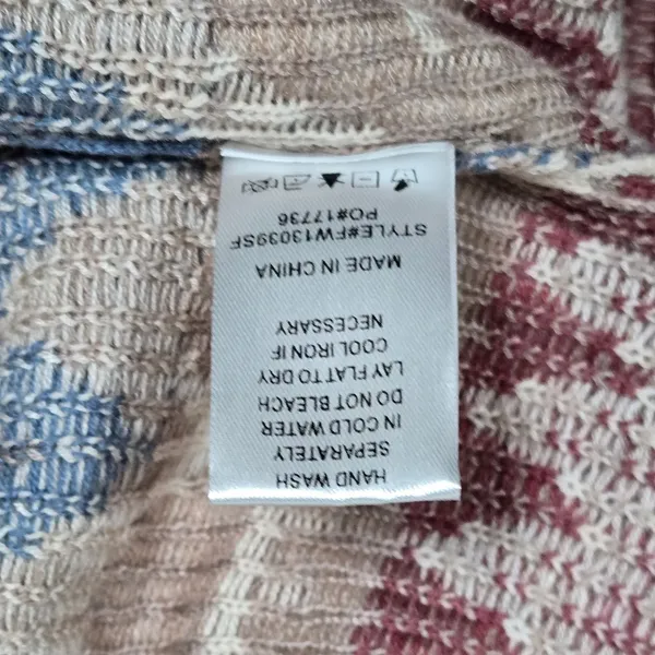 FATE Southwest Geometric Fair Isle‎ Sweater Cream Multi Wool Blend XL FW13039SF - Image 5