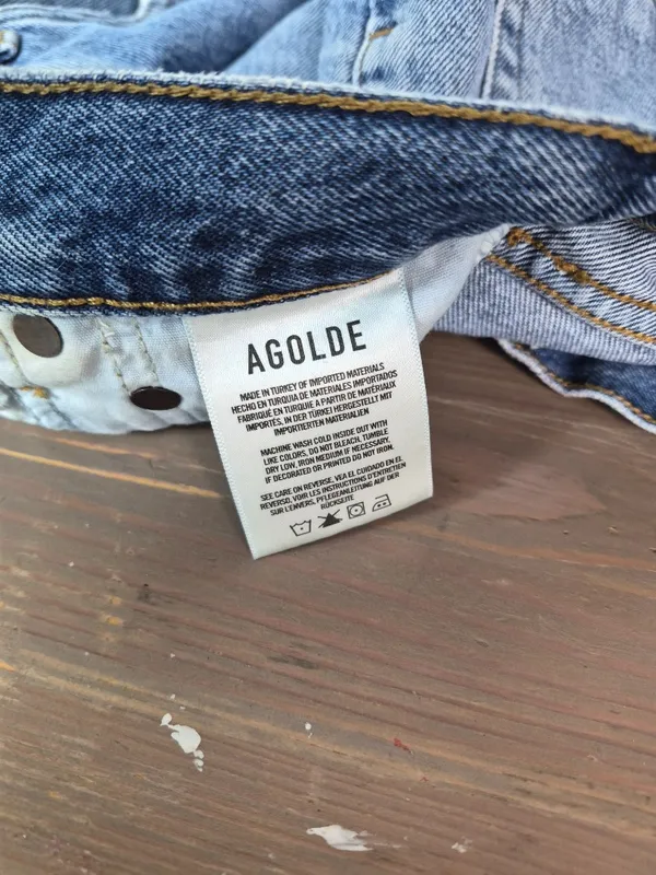 Agolde Parker Jean Shorts Button Fly 24 - Image 9