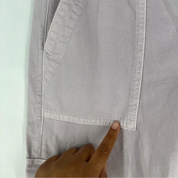 American Eagle Stretch Cargo Straight Pant Lilac Ice‎ High Rise Utility 4 Long - Image 6