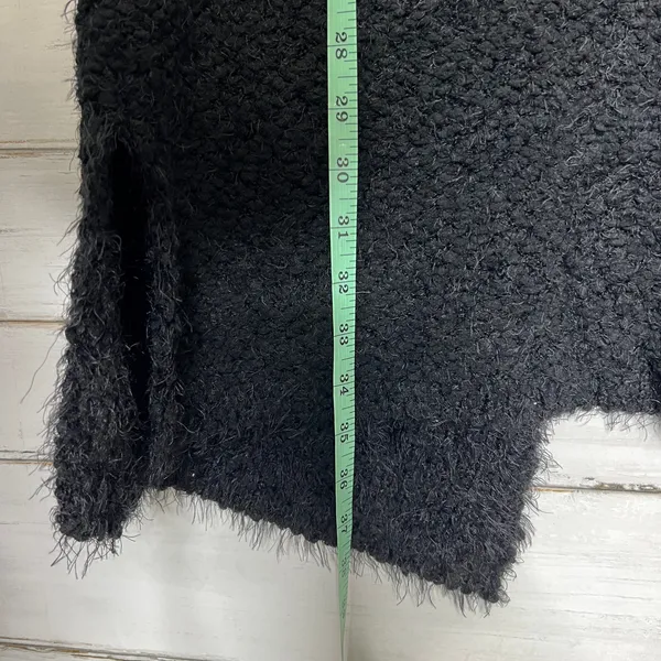 POL Black Long Cardigan Duster Small Eyelash Knit Open Front Sweater - Image 5