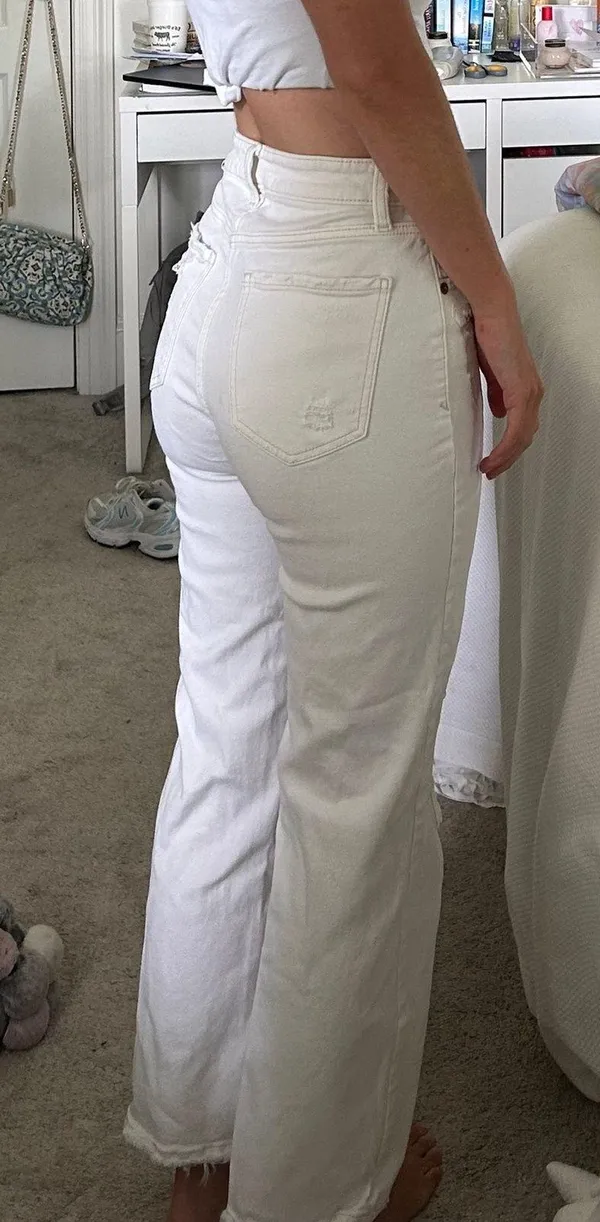 DAZE white jeans Size 25 - Image 3