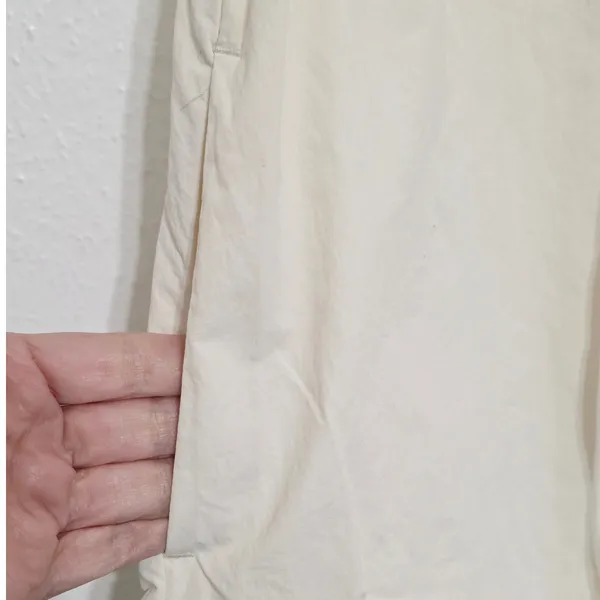 Zara Asymmetric Nylon Midi Dress Ecru White Size Small - Image 8