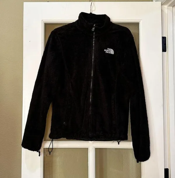NORTH FACE Black Faux Fur Zip Up Jacket - Medium - Image 2