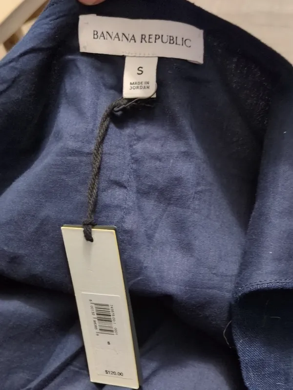 Banana Republic Navy Blue Linen Dress With Pockets Size Small - Image 5
