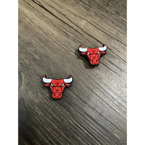 Chicago Bulls Basketball Team Sports Charm For Crocs Shoe Charms - 2 Pieces - Image 2