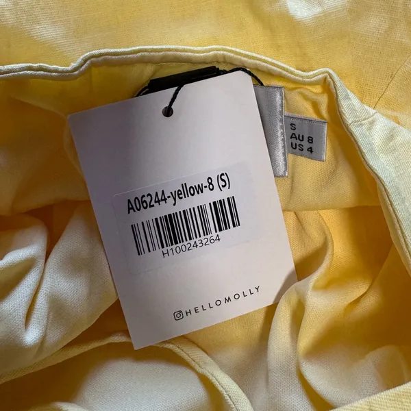 Hello Molly - ULTIMATE SUNDRESS LINEN BLEND MINI DRESS YELLOW - Image 6
