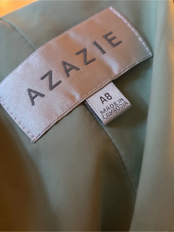 Azazie Denice Sheath Pleated Stretch Satin Floor-Length Bridesmaid Dress Size‎ 8 - Image 13