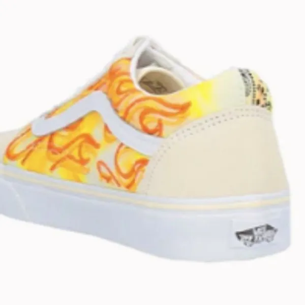 Vans Old Skool Bandana Flame Beige Orange size 8.5 - Image 5
