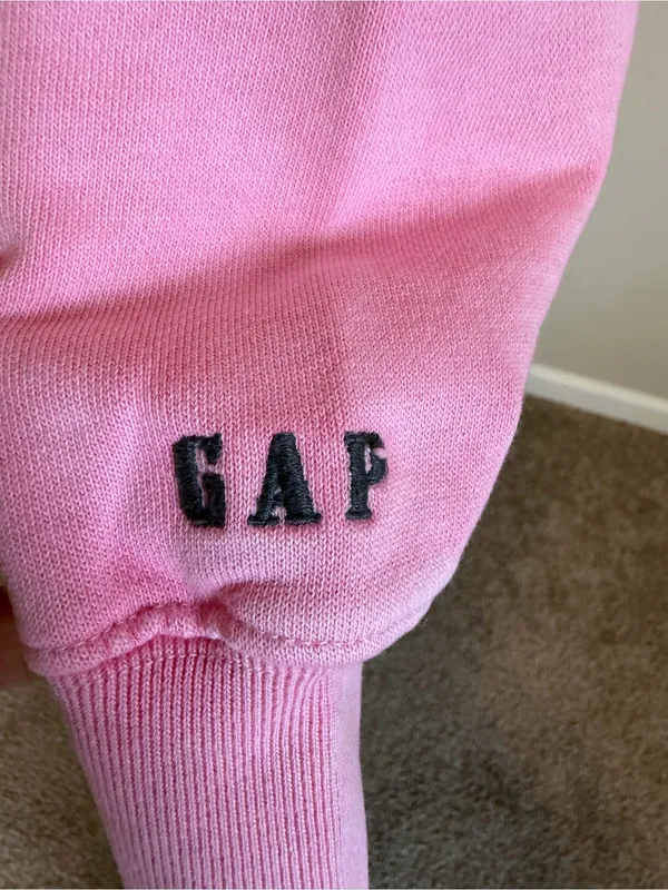 NWT Mad Happy X Gap Pink full size cropped hoodie size large limited edition - Image 11