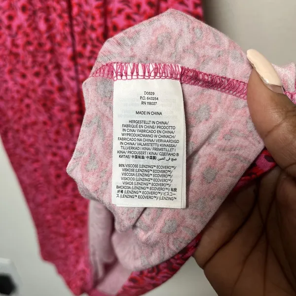 Boden Women‎ Yoke Mini Dress 14R Pink Peasant Cottagecore Prairie Floral Party - Image 8