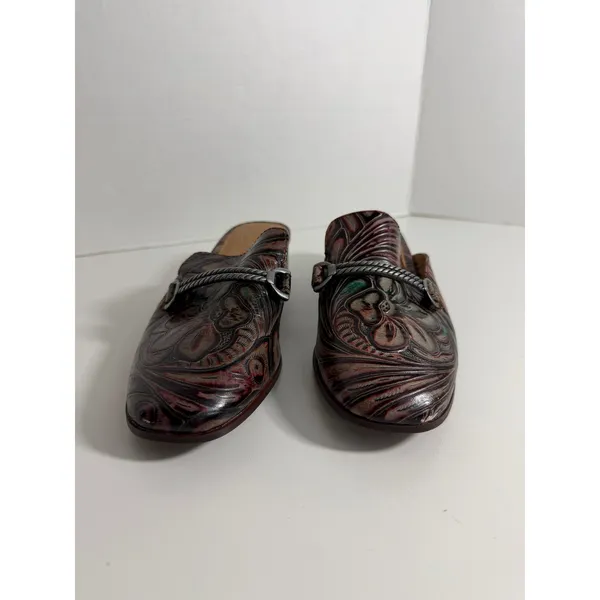 Patricia Nash Leather Slip On Mules Womens Size 6 - Image 11